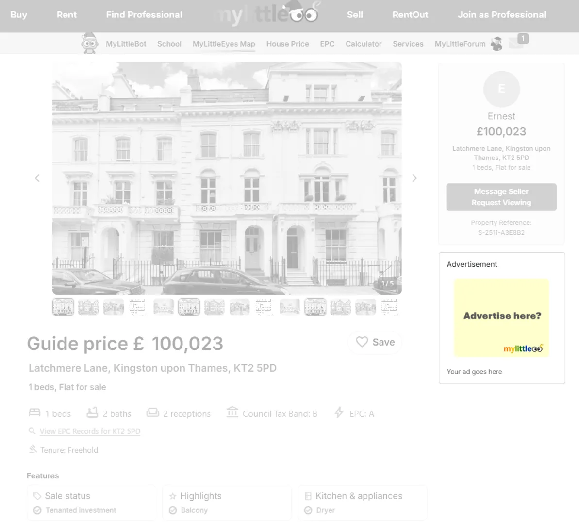 Sale detail sidebar placement