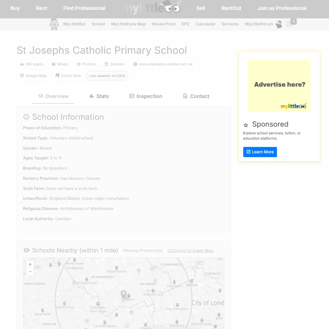 School profile sidebar placement
