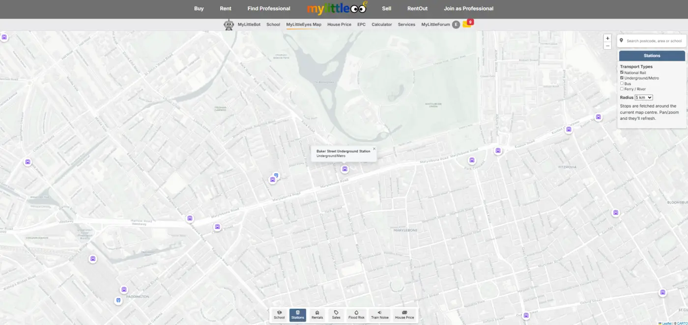 Stations / commute preview