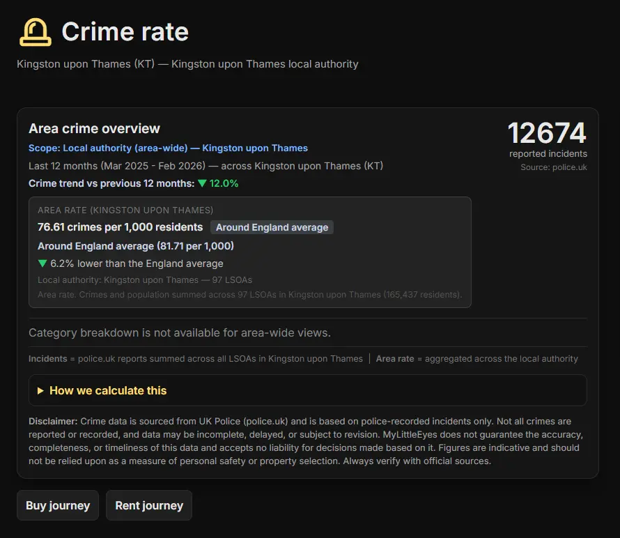 Crime rate heatmap preview