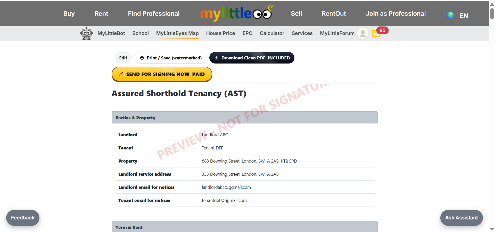 Review the AST preview