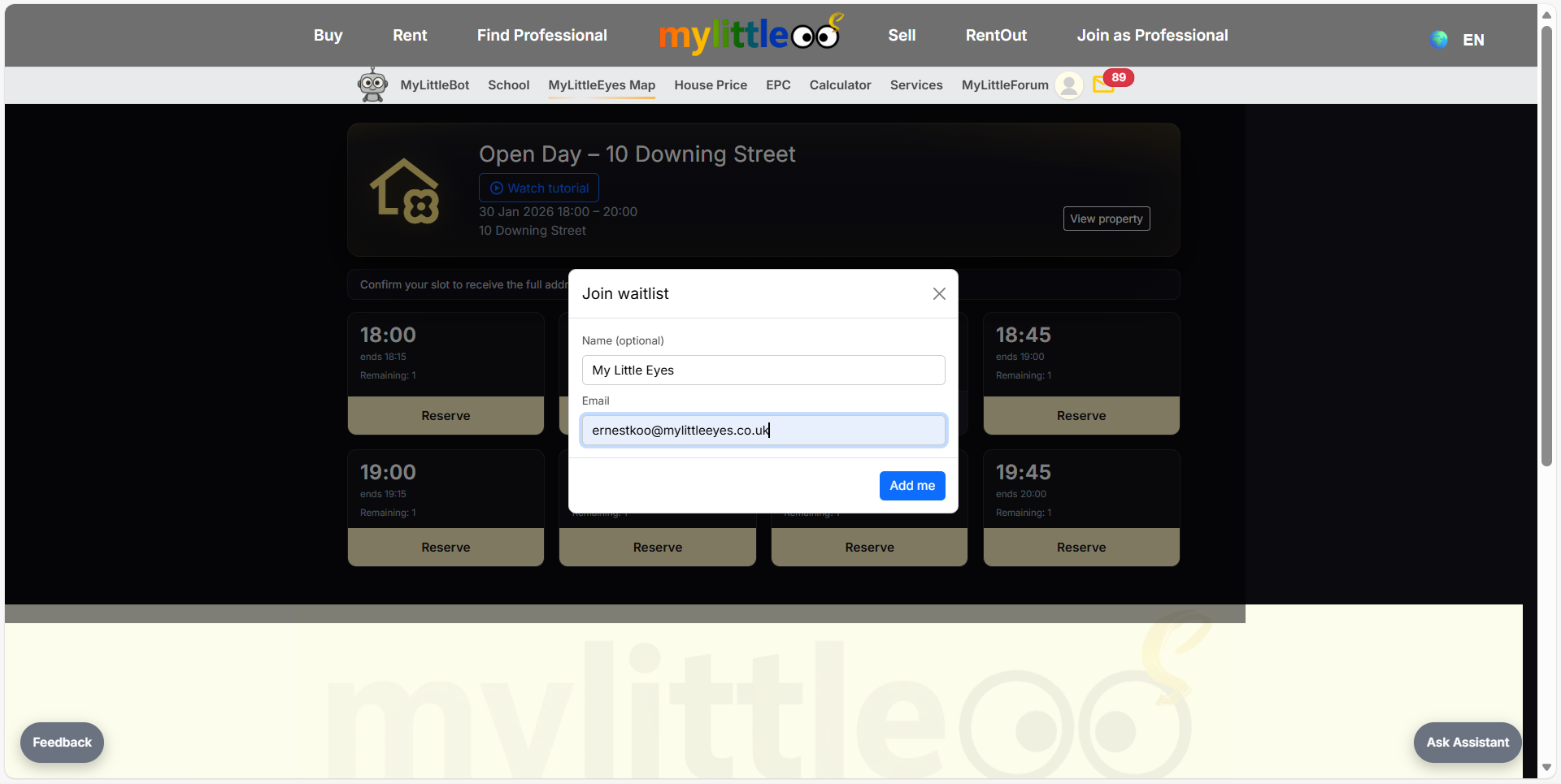 Use waitlist when slots are full