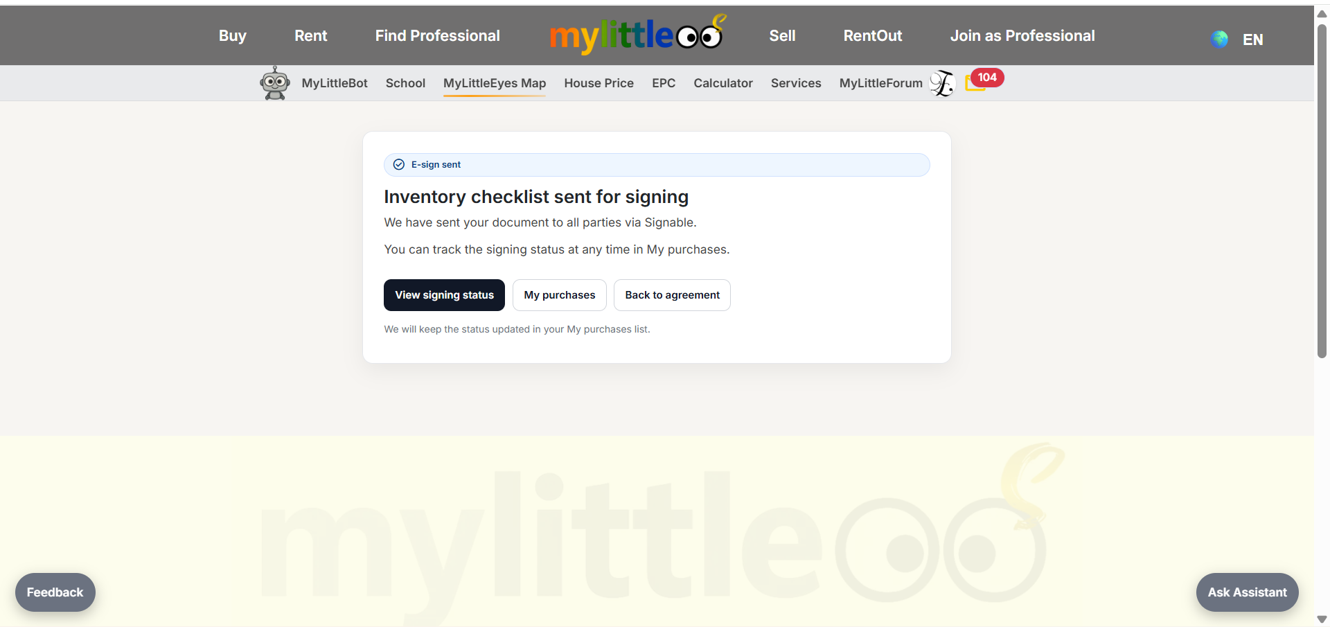 Send and view status