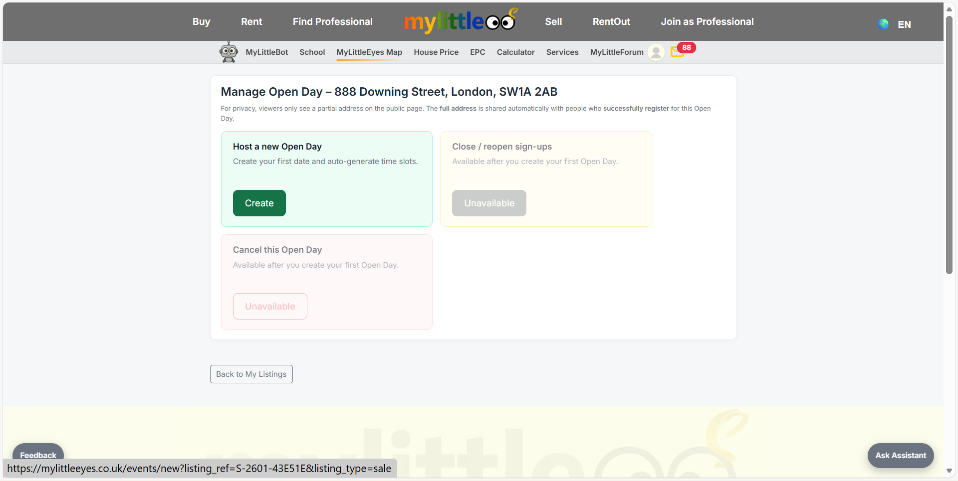 Launch the Open Day setup