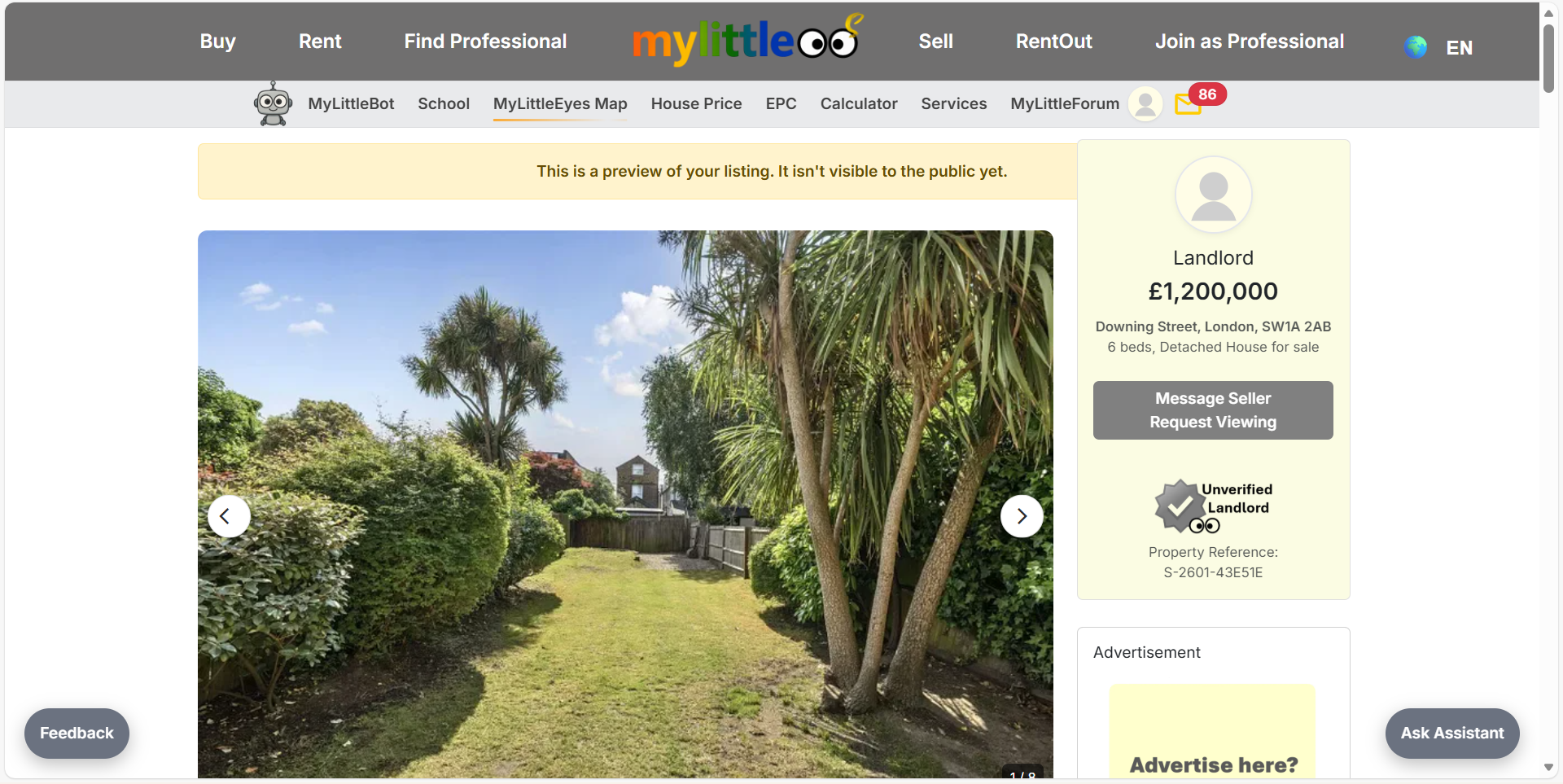 Preview the draft listing