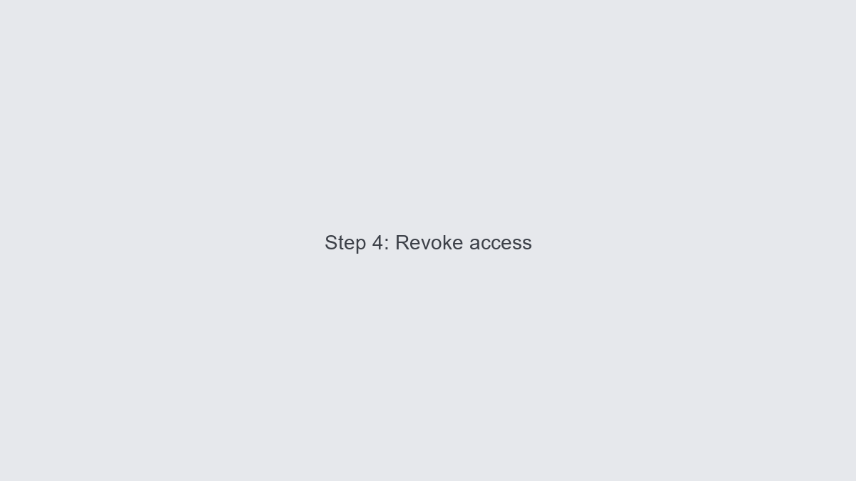 Revoke access